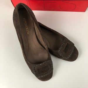 Aerosols Big Sur Buckle Suede Flats, 8